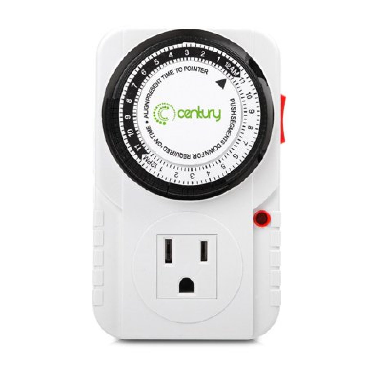 BNLINK BND60/U47 Indoor Mini 24Hour Mechanical Outlet Timer, 3Prong