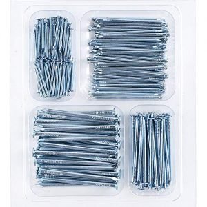 Coceca Hardware Nail Assortment Kit 200pcs, Galvanized Nails, 4 Size Assortment