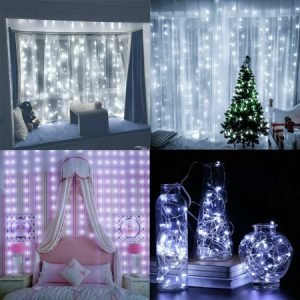 Twinkle Star 300 LED Window Curtain String Light Wedding Home Garden Bedroom Outdoor