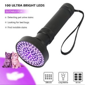 TaoTronics Black Light, 12 LEDs 395nm UV Blacklight Flashlights Detector for Pets Urine