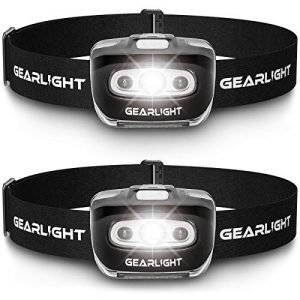 GearLight LED Headlamp Flashlight S500 [2 PACK] Running, Camping, Outdoor Headlamps