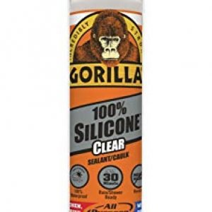 Gorilla Clear 100 Percent Silicone Sealant Caulk, Waterproof and Mold & Mildew Resistant