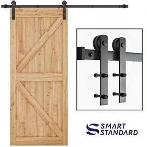 SMARTSTANDARD 6.6ft Heavy Duty Sturdy Sliding Barn Door Hardware Kit