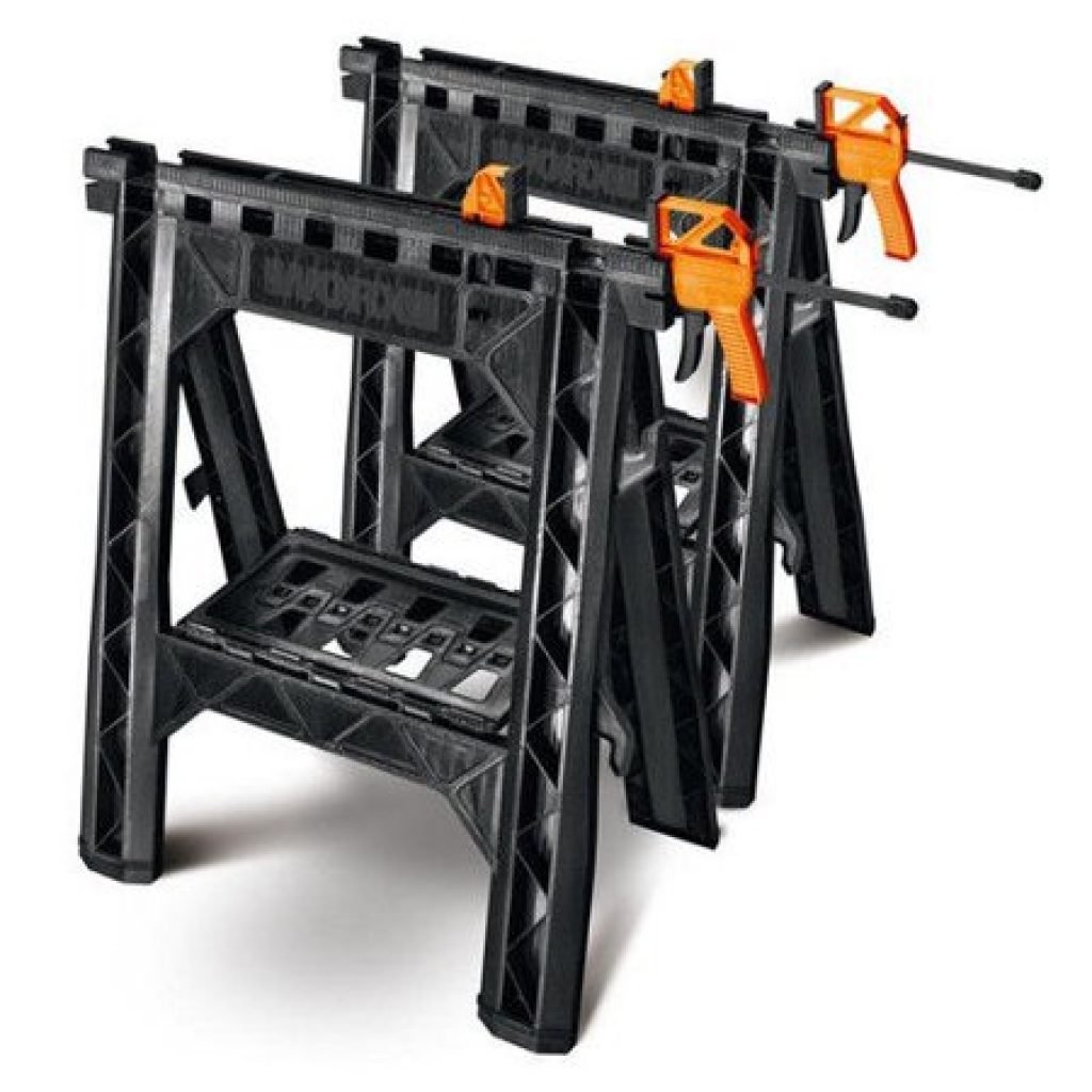 WORX Pegasus Multi-Function Work Table Sawhorse Quick Clamps and ...