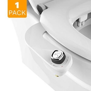 Bio Bidet SlimEdge Simple Bidet Toilet Attachment White with Dual Nozzle Water Spray