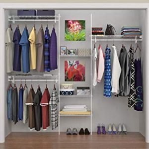 ClosetMaid 5636 SuperSlide 5-Feet to 8-Feet Closet Organizer Kit, White