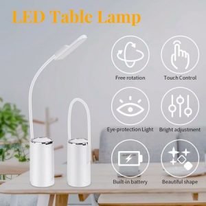 AUKEY Table Lamp, Touch Sensor Bedside Lamps + Dimmable Warm White Color Changing