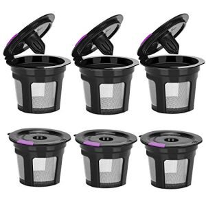 Reusable K Cups For Keurig, Reusable K CUP Coffee Filter Refillable Single K CUP for Keurig 2.0 1.0 BPA Free-6 Packs