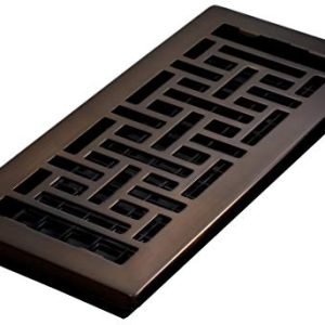 Decor Grates AJH410-RB Oriental Floor Register, 4x10 Inches, Rubbed Bronze